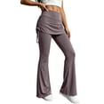thumbnail image 4 of WAGUTH Women's Skirted Flare Leggings High Waist Ruched Skirt Overlay Bootcut Yoga Pants with Drawstring for Tennis Golf Gym, 4 of 6