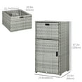 thumbnail image 3 of Outsunny Outdoor Towel Rack for Pool w/ Two Storage Space Towel Rack, Gray, 3 of 10