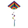 thumbnail image 1 of In the Breeze Rainbow Stripe Delta Kite 42"" Twister Tail 3158, 1 of 1