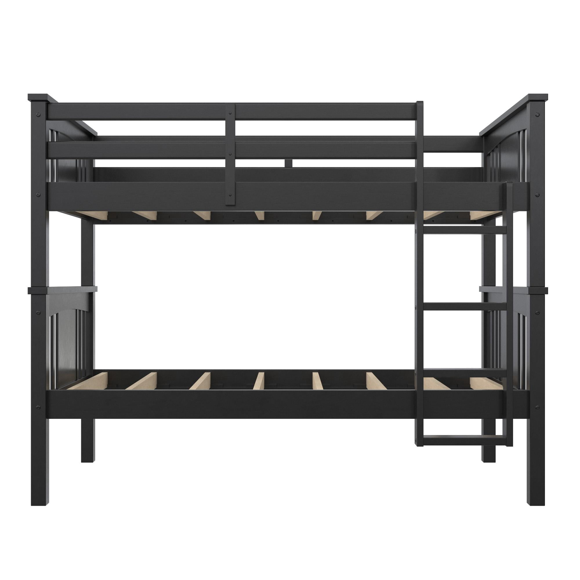 Better Homes & Gardens Flynn Twin Size Bunk Bed for Kids, Black