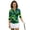 Palm Tree Pattern, variant on HUIACONG Cucumbers Women's Golf Polo Shirts, Quick Dry Breathable Women's 3/4 Sleeve Golf Top Comfortable Quick Dry Golf Shirt Women