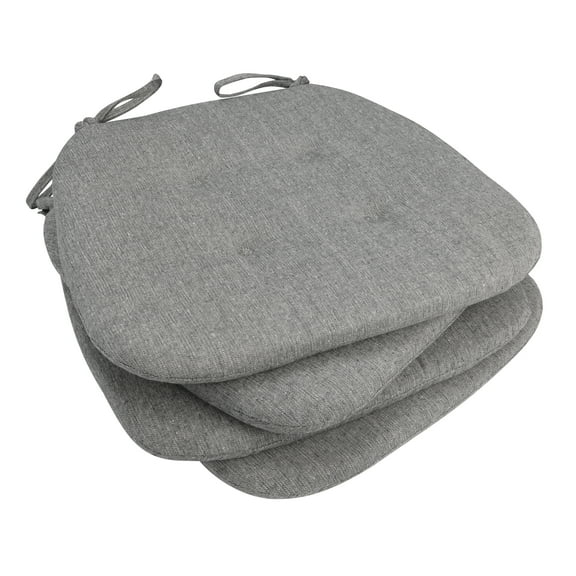 LELINTA D-shaped Chair Cushions for Dining Chairs with Ties and Removable Cover, Dining Kitchen Chair Pads, Indoor Dining Room Chair Cushions, 17" x 16"