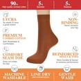 thumbnail image 3 of Women Thin Cotton Socks, Soft Cotton Bootie Socks Women Above Ankle Crew Socks (6-Pairs With gift box), 3 of 13