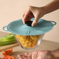 thumbnail image 3 of Couvercle Réutilisable Résistant aux Fuites de Silicone pour Cuisine, 3 of 9