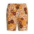 thumbnail image 4 of Naloa Hippie Ditsy Floral Men's Short Pajama Pants, Lounge Comfort Shorts with Elasticized Waistband and Side Pockets - 4X-Large, 4 of 9