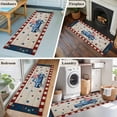 thumbnail image 5 of Independence Day 2'x6' Runner Rugs for Hallway Kitchen Bedside Non Slip Washable, Vintage Blue Truck Flag Wooden Grain Entryway Rug Runners with Rubber Backing, Long Carpet Runner for Laundry Room, 5 of 8