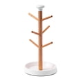 thumbnail image 1 of Organizador de tazas pequeñas con forma de árbol para tazas de café, ligero y con secador Base blanca, 1 of 8