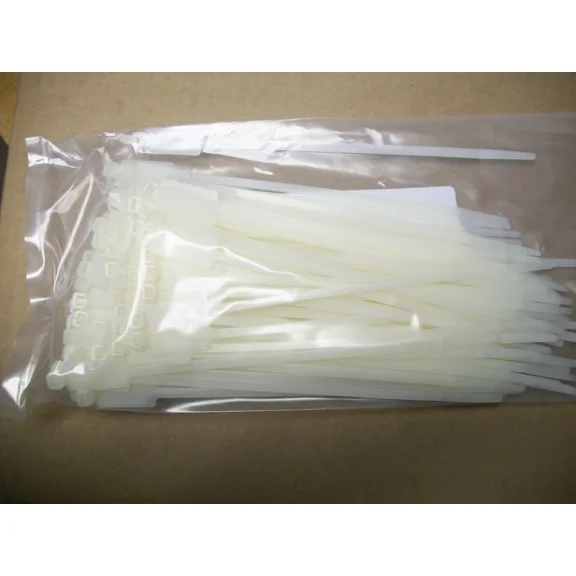 7" Labeling Cable Zip Ties Natural 100Pk