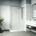 thumbnail image 6 of VIGO Elan E-Class 36 in. L x 48 in. W x 82 in. H Frameless Sliding Shower Enclosure Kit in Stainless Steel with Clear Glass, 6 of 11
