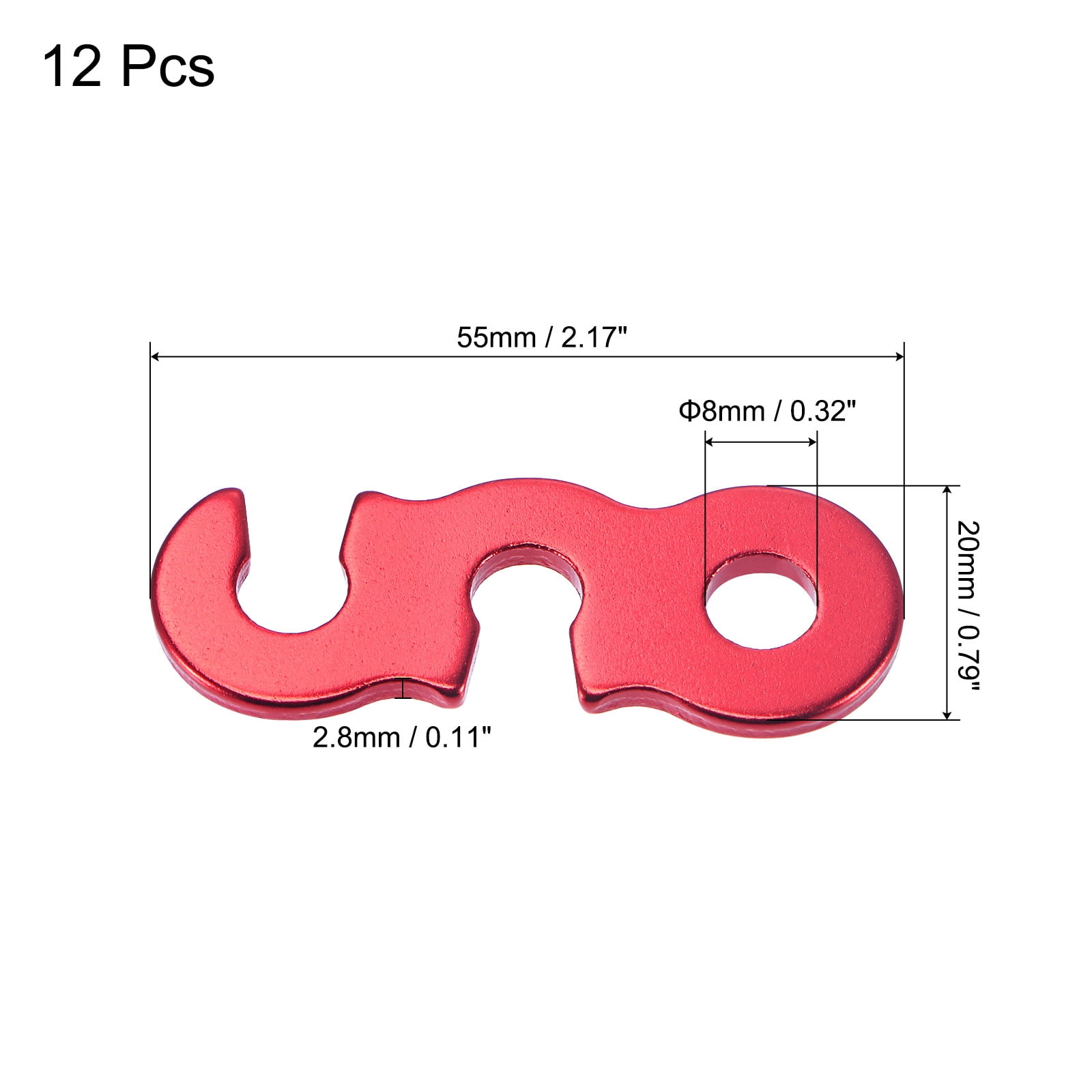 Unique Bargains Straight Tent Cord Adjuster Aluminum Rope Tensioner