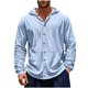 thumbnail image 2 of pstuiky Camisas casuales de manga larga para hombre, Camisas de manga larga con capucha y botones lisos y bolsillos informales de lino a la moda para hombre salir tops xl, 2 of 9