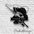 thumbnail image 3 of Handmadetneonsign Custom Bass Fishing Metal Wall Art LED Light - Personalized Fisher Name Sign Home Decor, 3 of 5