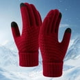thumbnail image 2 of AWZXDE Women's Winter Thickened Screen Gloves - Knitted Wool for Cold Riding - Warm and Comfortable Mittens for Outdoor Activities ,One Size, 2 of 5