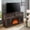 Cherry, variant on Remote Controlled Fireplace 58.27"W TV Stand Spacious Storage Embedded Cord Management Rustic Design Fits 60-69" Screen