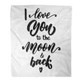 thumbnail image 1 of ASHLEIGH Flannel Throw Blanket Blackboard Hand Lettering I Love You to The Moon Soft for Bed Sofa and Couch 50x60 Inches, 1 of 1