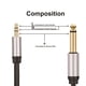 thumbnail image 4 of Adaptador de Cable auxiliar Sidaley 6,5 a 3,5mm Audio estéreo TRS trenzado, 4 of 6