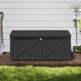 thumbnail image 2 of DEXTRUS Coffre de Terrasse Extérieur en Résine de 120 Gallons avec Poignées Latérales, Rangement pour Meubles de Patio Étanche et Verrouillable, Noir, 2 of 12