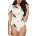 thumbnail image 2 of Goofa Sea Turtle Printed Women Rash Guard Short Sleeve,Tummy control Swimsuit Surfing Swimsuit Bathing Suit One Piece Swimsuit UPF 50-XX-Large, 2 of 9