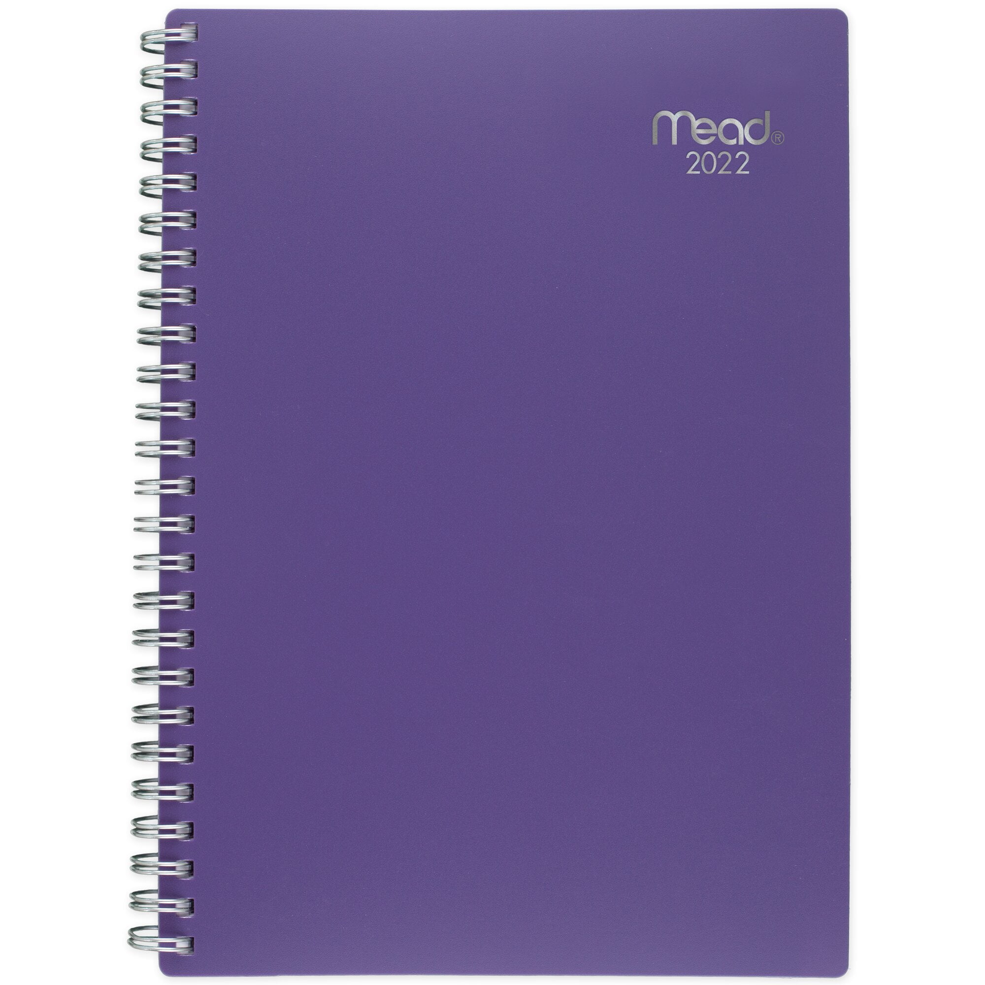 Mead 2022 Basic Weekly Monthly Planner Purple Small 5 12 x 8 12 - Regular Year
