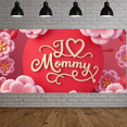 thumbnail image 3 of Floral Design I Love Mommy Decorative Mother's Day Banner for Family Celebration Indoor Decoration Party Backdrop, 3 of 9