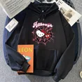 thumbnail image 1 of Sudadera con capucha Sanrio 2024 de moda Kawaii Spider Hello Kitty Anime Dark Men Women Black Y2K Estética Tops Chaqueta casual de invierno Tops, 1 of 4