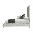 thumbnail image 2 of Lou Tall Panel Headboard King Bed Intricate M&ala Pattern Washed White, 2 of 5