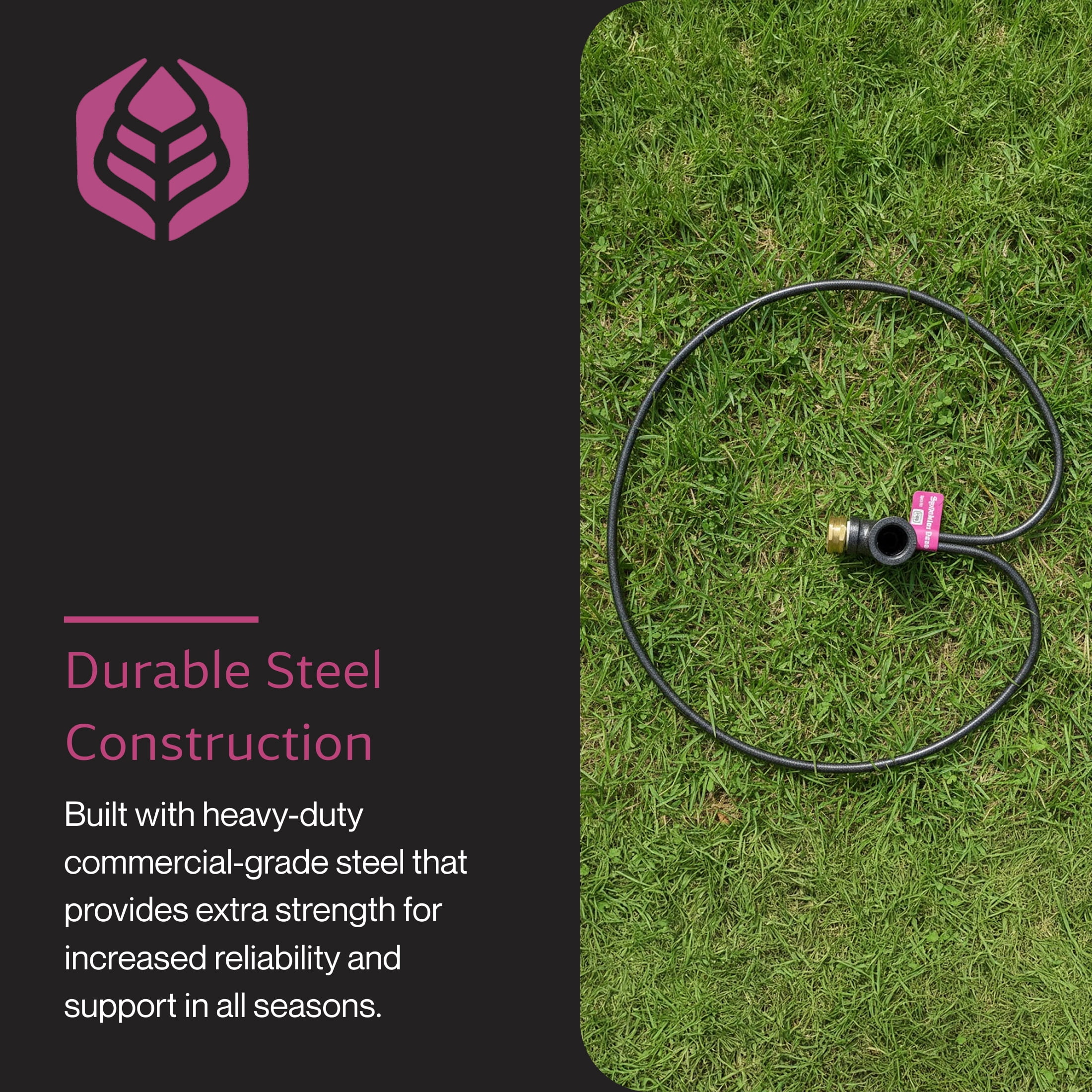 Yard Butler RB-14 3/4-Inch Lawn Sprinkler Stand, Adjustable Metal Ring Base Sprinklers for Yard, Easy Base Stand for Garden Sprinklers for Large Areas