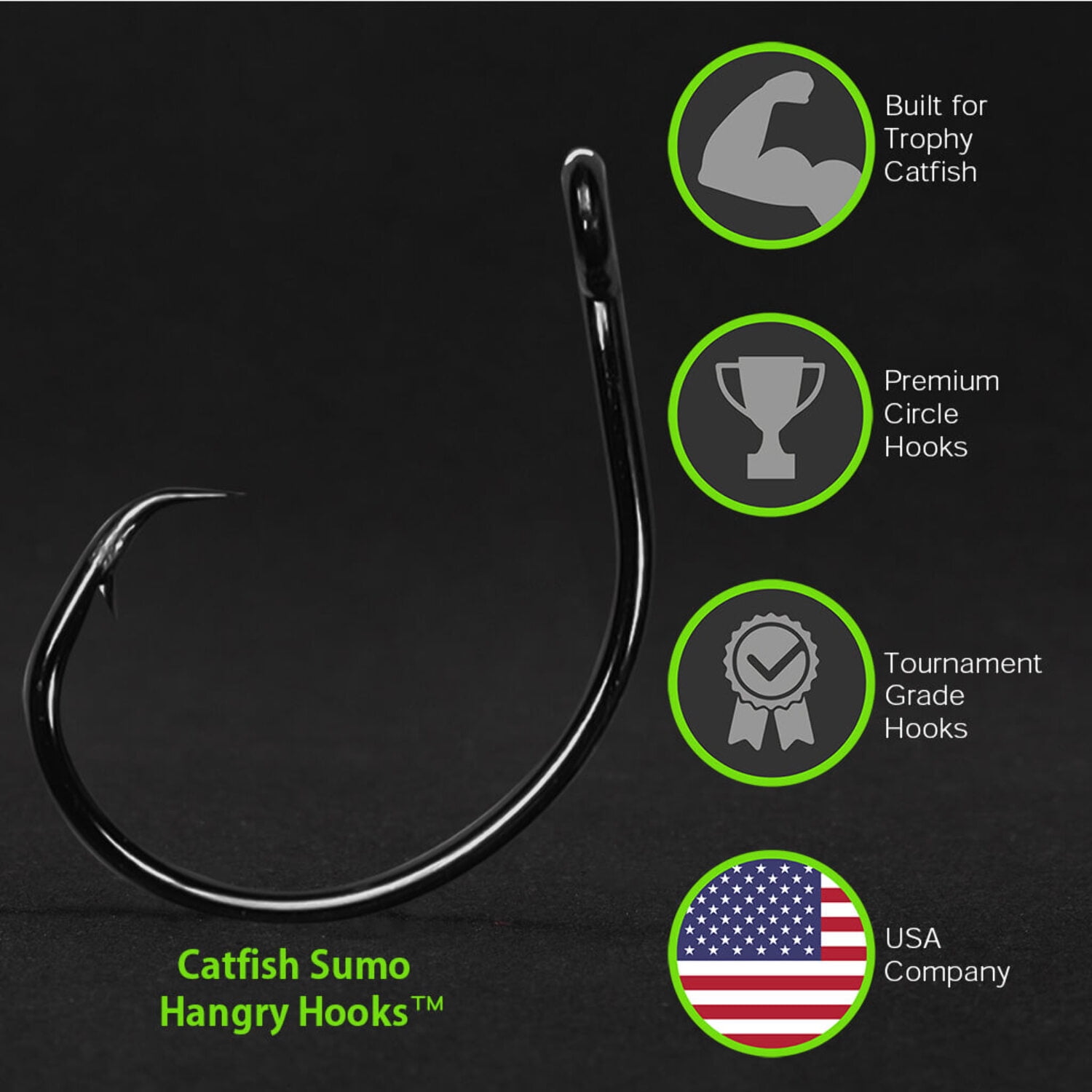 Catfish Sumo Hangry Hooks™ 25 Pieces Circle Hook