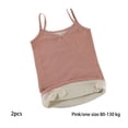 thumbnail image 4 of Minnieouse 2 piezas de ropa interior de mujer, chaleco térmico cálido que mantiene la correa ajustable para el hombro, reemplazo reutilizable, lencería Camisetas sin mangas Rosado Minnieouse AP013337-03, 4 of 6