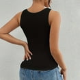 thumbnail image 4 of Weiqiqre Summer Tops for Women 2025 Cut Out Front Asymmetrical Neck Rib Knit Sleeveless Tank Top, 4 of 4
