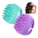 thumbnail image 1 of Masajeador De Cuero Cabelludo, 2 Cepillos Para Ducha Cabello Xtellar Morado Y Verde, 1 of 3