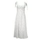thumbnail image 1 of Vestido de mujer con tirantes finos, espalda descubierta, estampado floral asimétrico, vestidos con cordón de playa de división alta, 1 of 8