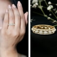 thumbnail image 3 of Rosec Jewels Lab Created Diamond Wedding Band for Women - 3 Row Diamond Band - EF-VS Quality, 14K Yellow Gold, US 12.00, 3 of 9