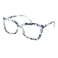thumbnail image 2 of Womens Rectangle Butterfly Shape Plastic Fashion Reading Glasses White Marble +1.5, 2 of 4