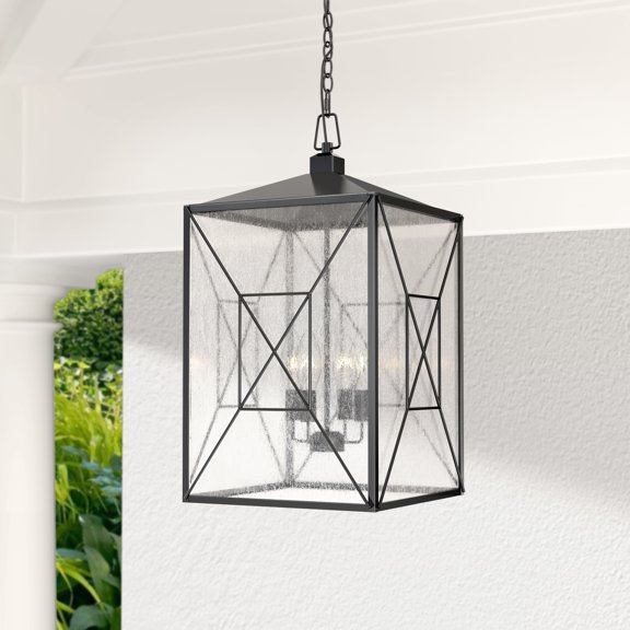 Millennium Lighting 42645-PBK Caswell 4 Light 14" Wide Outdoor Pendant - Black