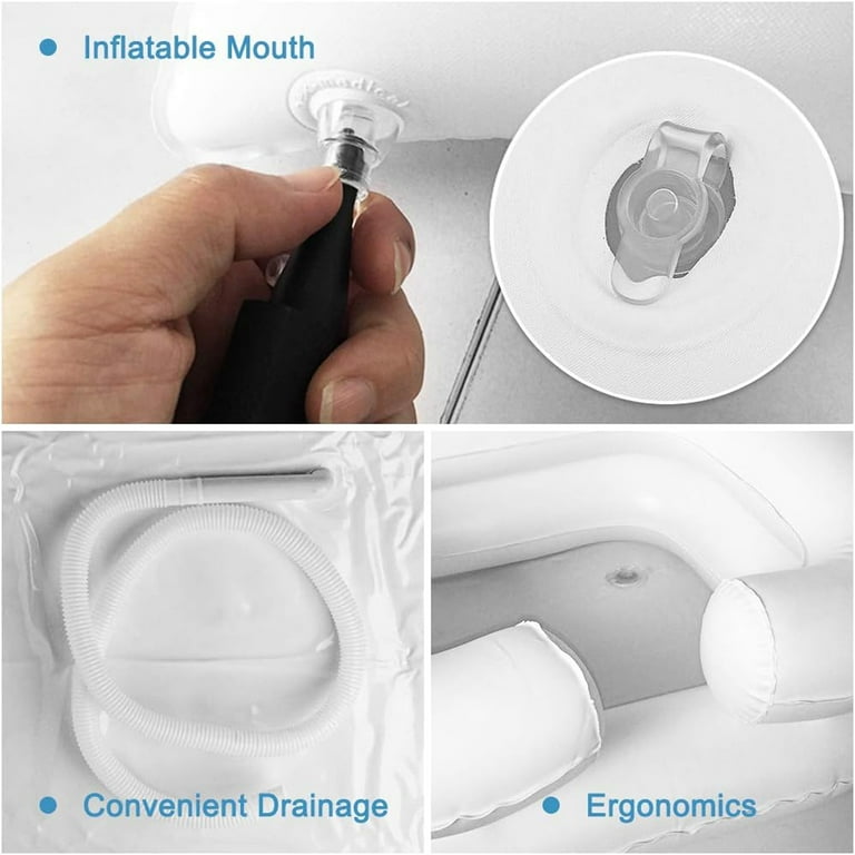 FullPetMoon Inflatable Shampoo Basin - Portable Shampoo Bowl, Hair Washing Basin for Bedridden, Disabled,Injured, Elderly, Hair Washtub