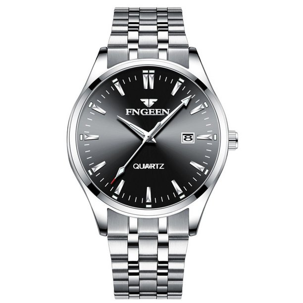 Reloj de cuarzo para hombre, reloj de negocios moderno, resistente al agua, reloj informal con correa y calendario, reloj ultrafino para estudiantes