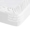 thumbnail image 4 of Bed Sheets - Queen Sheet Set [4-Piece, White] - Hotel Luxury 100% Cotton - Soft and Breathable - Deep Pocket Fitted Sheet, Flat Sheet, Pillow Cases, 4 of 5