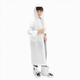 thumbnail image 4 of Hooded Transparent Raincoat Girl Boys Rain Coat Hooded Outdoors Clear Waterproof Kids Toddler Children's Rainwear Protective Covers,Clear,ONESIZE, 4 of 5