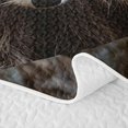 thumbnail image 5 of Castle Fairy Wildlife Raccoon Twin Quilt Set,Rough Tree Hollow Twin Coverlet Set,Brown Gray Green, 5 of 7