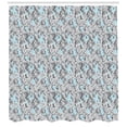 thumbnail image 3 of Ambesonne Geometric Shower Curtain, Modern Circular Maze, 69"Wx84"L, Pale Blue Charcoal Grey, 3 of 3