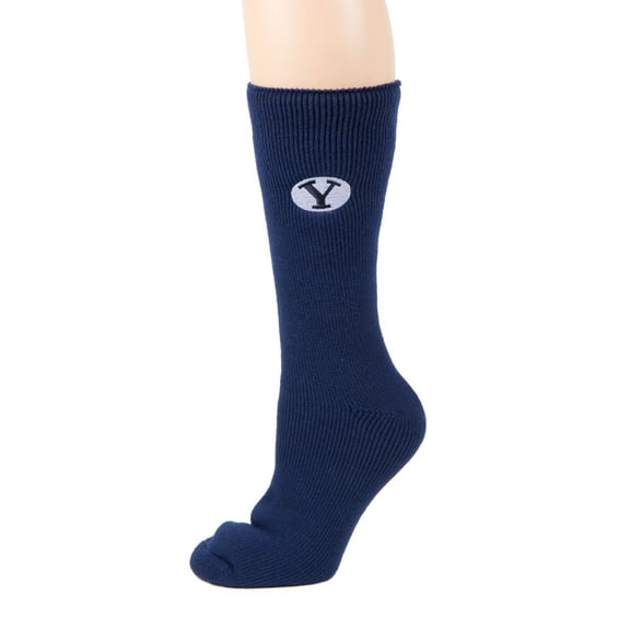 BYU Cougars Blue Thermal Sock - Donegal Bay - Unisex - One Size - Mid-Calf