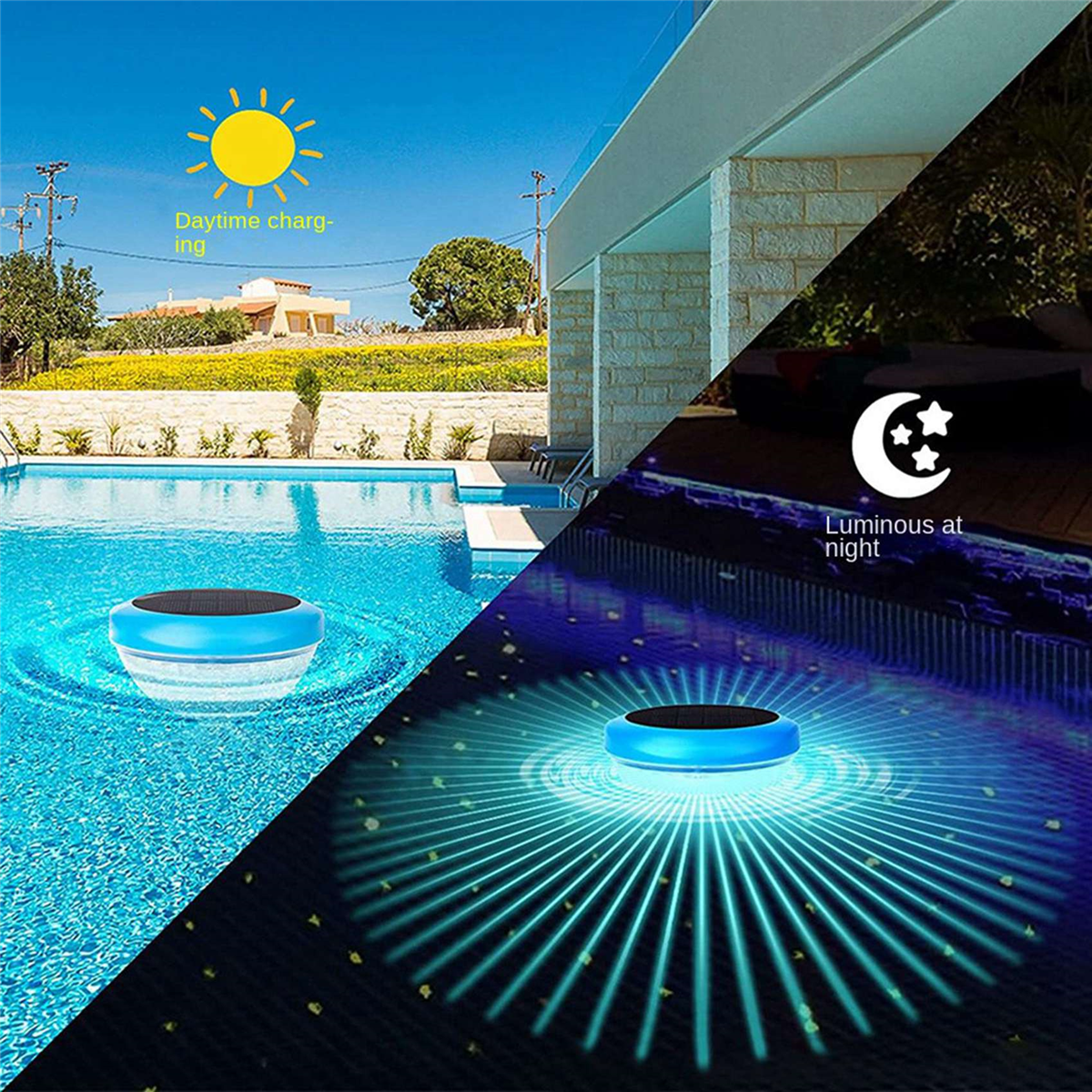 Aazon.co : Goalli Floating Pool Lights Fish Light Show, 6.5 Inch - View #7