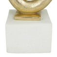 thumbnail image 5 of 8" x 19" Gold Polystone Swirl Abstract Sculpture, by DecMode, 5 of 7