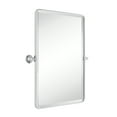 thumbnail image 2 of TEHOME Farmhouse Chrome Bathroom Mirror, 23x35 inches, Pivot Rectangle, Tilting Beveled, 2 of 11