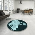 thumbnail image 4 of Ahgly Company Machine Washable Indoor Rectangle Transitional Deep Teal Green Area Rugs, 8' x 12', 4 of 7