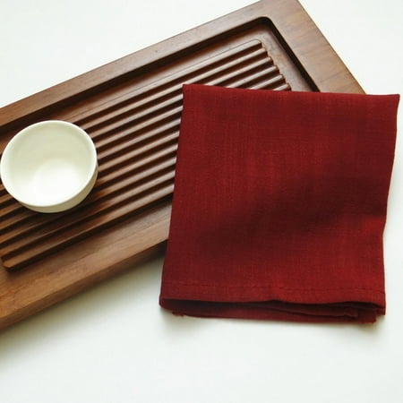 

Clearance! Durable Linen Cloth Napkins Handmade Classic Kitchen Towels Classic Check Dish Towel Red