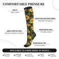 thumbnail image 2 of Sikiie Black Ink Green Plaid Sunflower 1 Pairs Compression Socks for Men and Women 15-20 mmHg Running Support Socks, 2 of 7