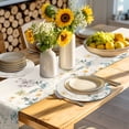 thumbnail image 4 of Watercolor Spring Floral Round 15 Inch Placemats Set of 2, Farmhouse Daisy Green Botanical HeatResistant Non Slip Place Mats for Dining Table, Wipeable Braided Kitchen Table Mats for Housewarming, 4 of 9