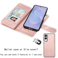 thumbnail image 5 of Galaxy S25 Edge Case,for Samsung Galaxy S25 Edge 6.7" Wallet Phone Case,Takfox PU Leather Magnetic Detachable Card Holders Shockproof Kickstand Protective [Flip Folio Cover] Rose Gold, 5 of 9